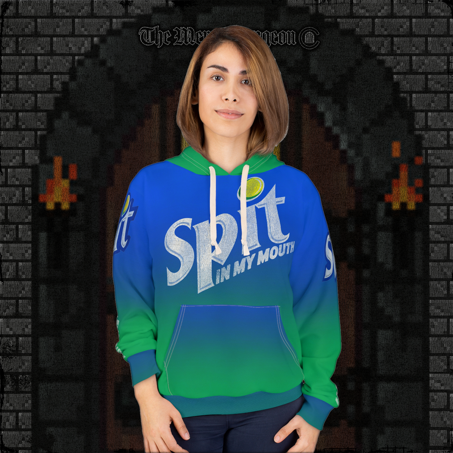 Spit In My Mouth AOP Dungeon Hoodie