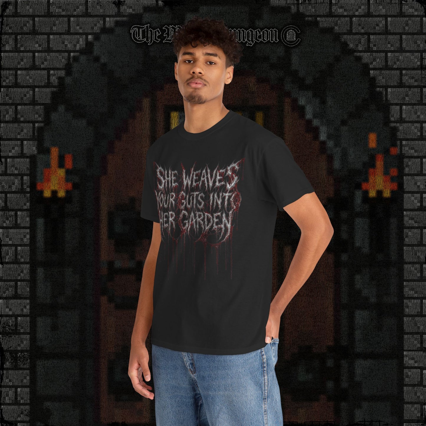 She Weaves Your Guts Into Her Garden Heavy Cotton Relic Tee