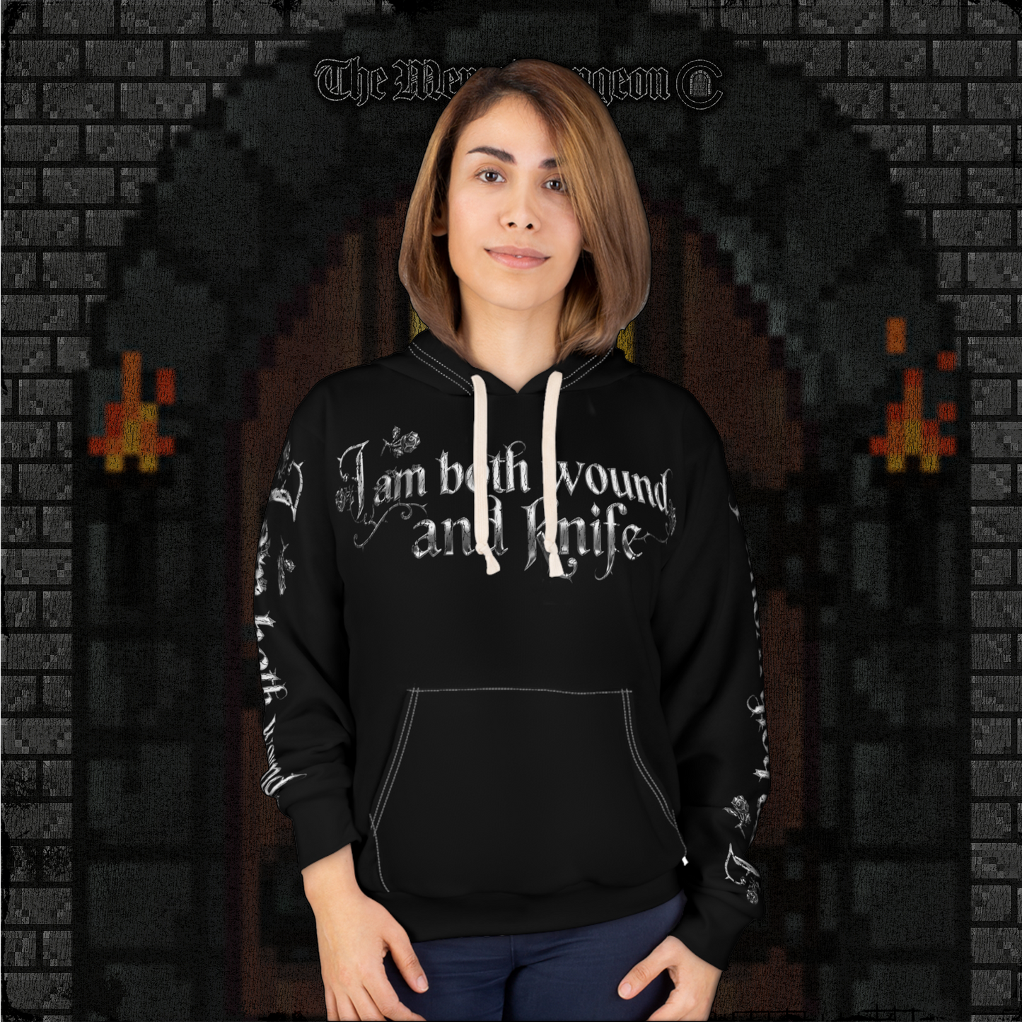 I Am Both Wound And Knife AOP Dungeon Hoodie