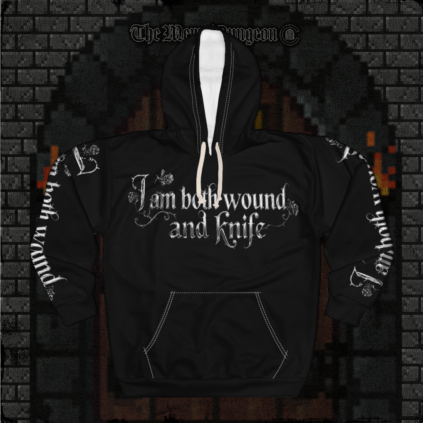 I Am Both Wound And Knife AOP Dungeon Hoodie
