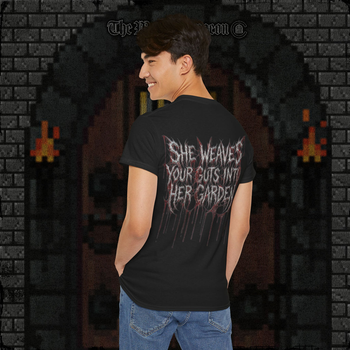 She Weaves Your Guts Into Her Garden Heavy Cotton Relic Tee