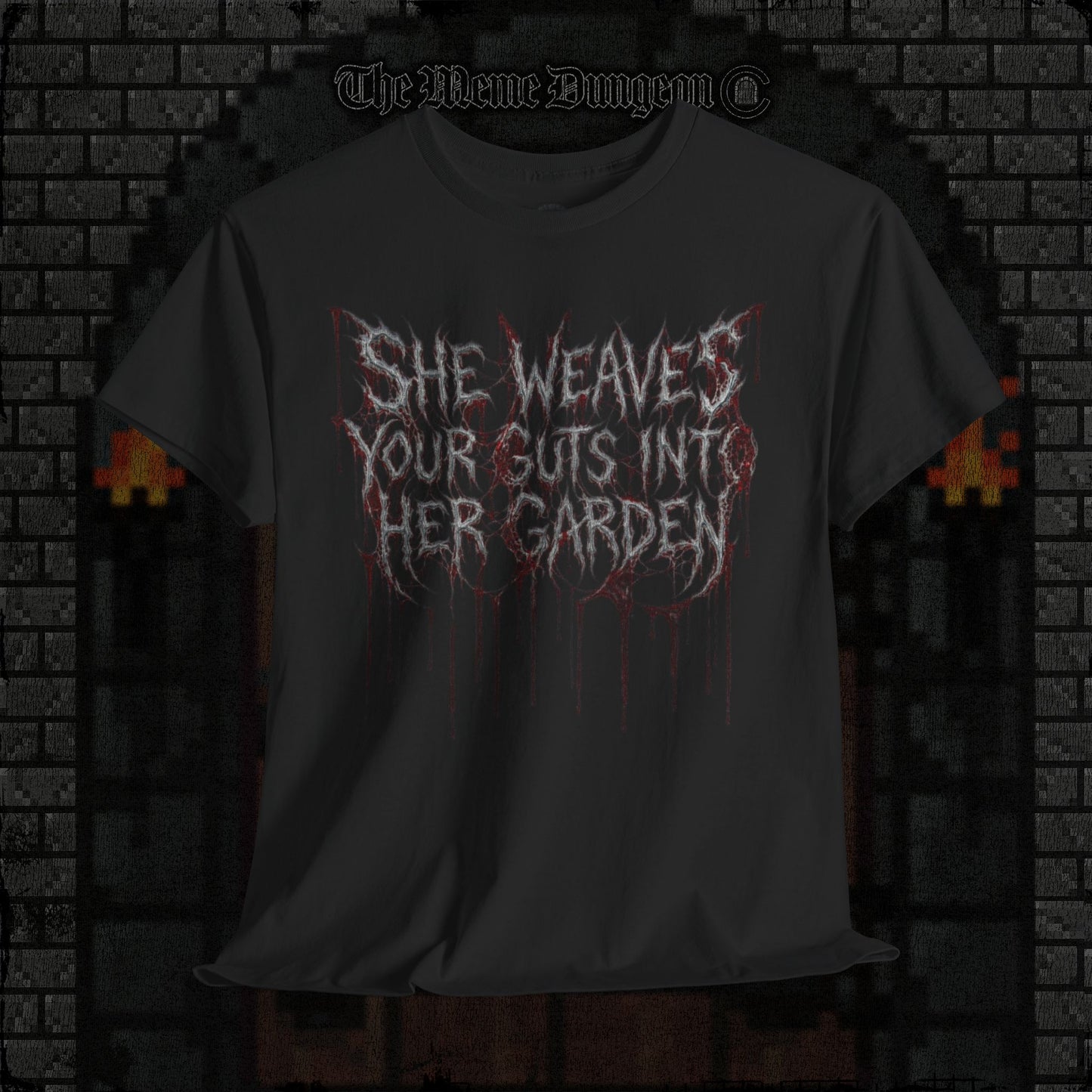She Weaves Your Guts Into Her Garden Heavy Cotton Relic Tee