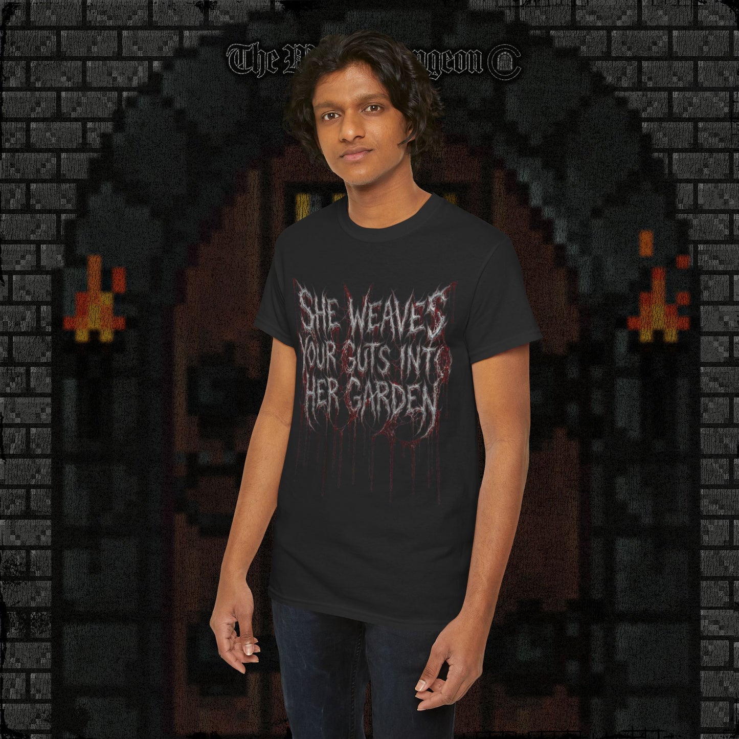 She Weaves Your Guts Into Her Garden Heavy Cotton Relic Tee