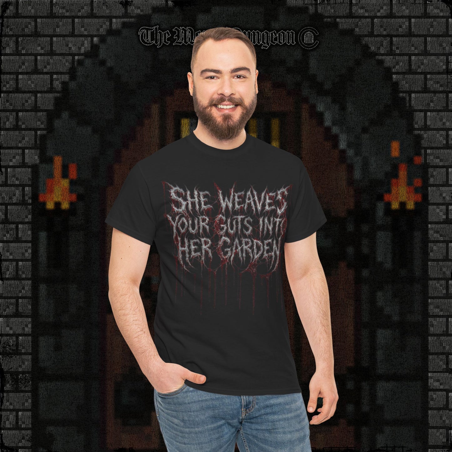 She Weaves Your Guts Into Her Garden Heavy Cotton Relic Tee