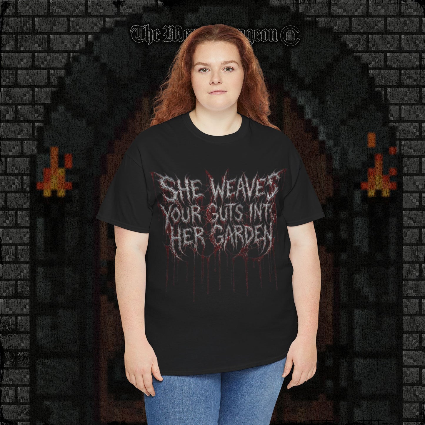 She Weaves Your Guts Into Her Garden Heavy Cotton Relic Tee